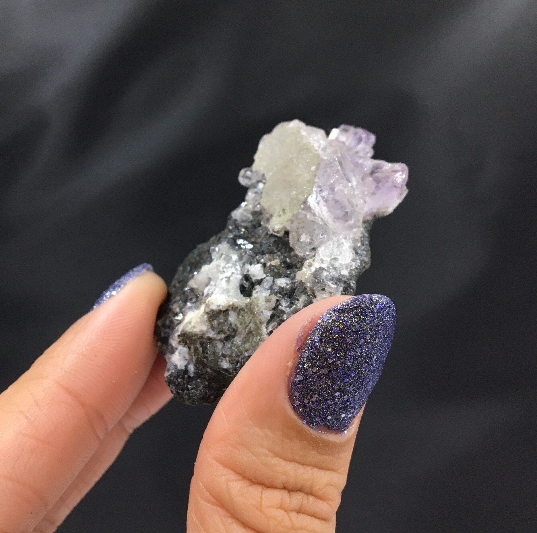 Amethyst Cluster on Matrix (Miniature)--India MINI17