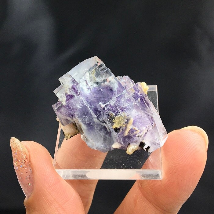 Blue Purple Fluorite Cubic Cluster (Miniature)--Yaogangxian Mine, China FLUO10