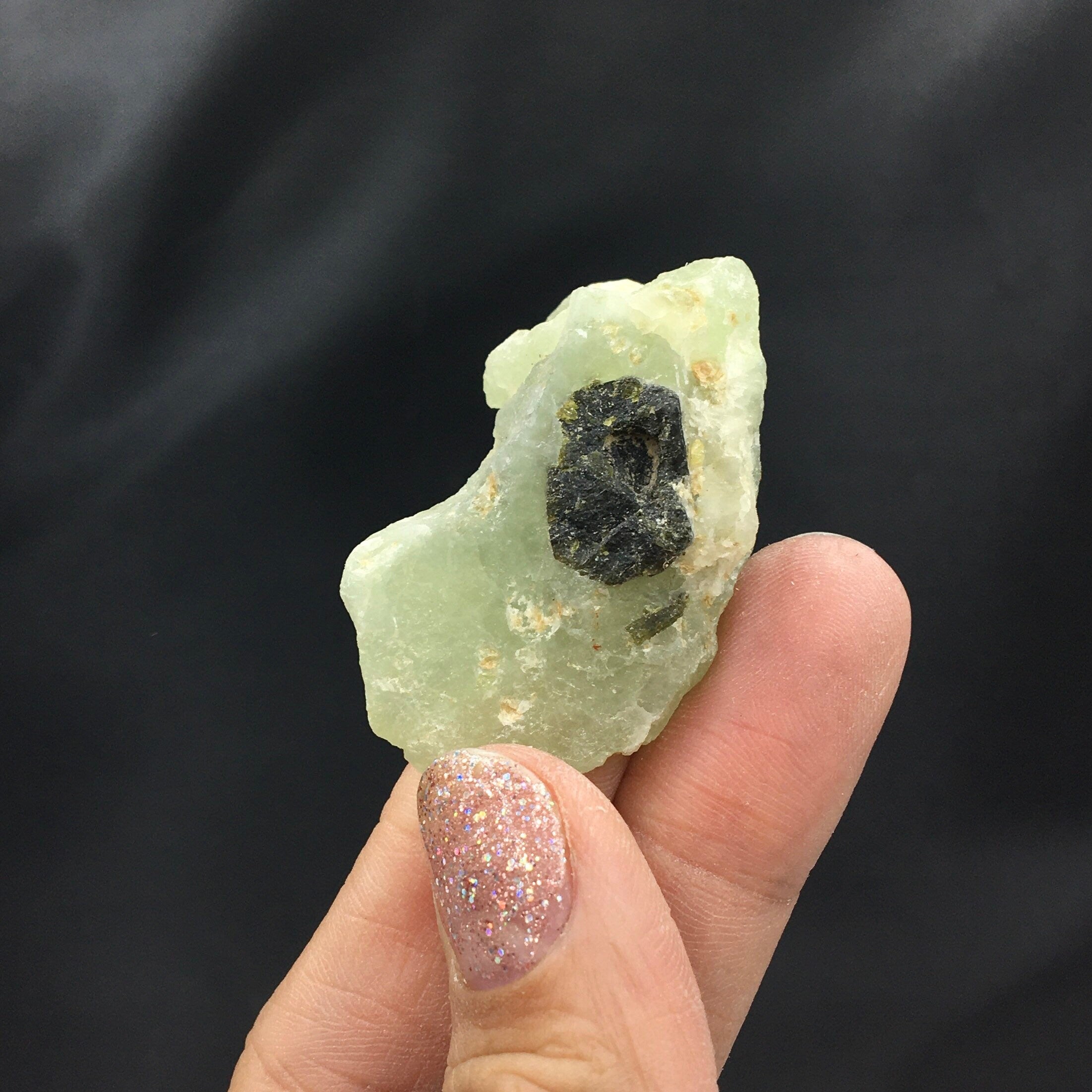 Prehnite Epidote Stilbite Botryoidal Cluster (Miniature)-- Mali SMALL3