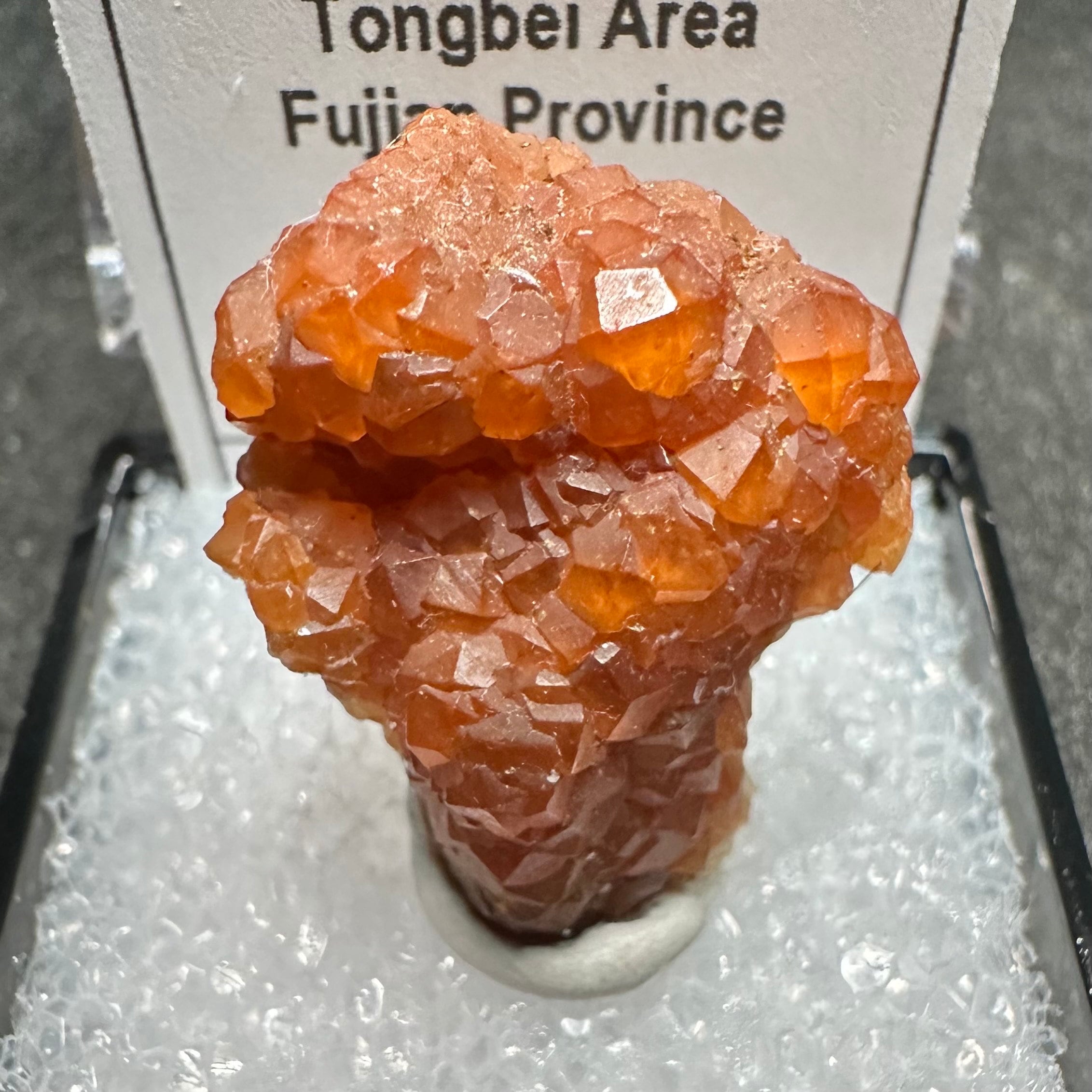 Spessartine Garnets Cluster (Thumbnail Specimen)--Tongbei, Fujian, China TN17
